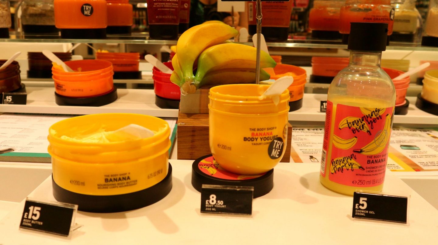 Banana Skincare essentials from The Body Shop